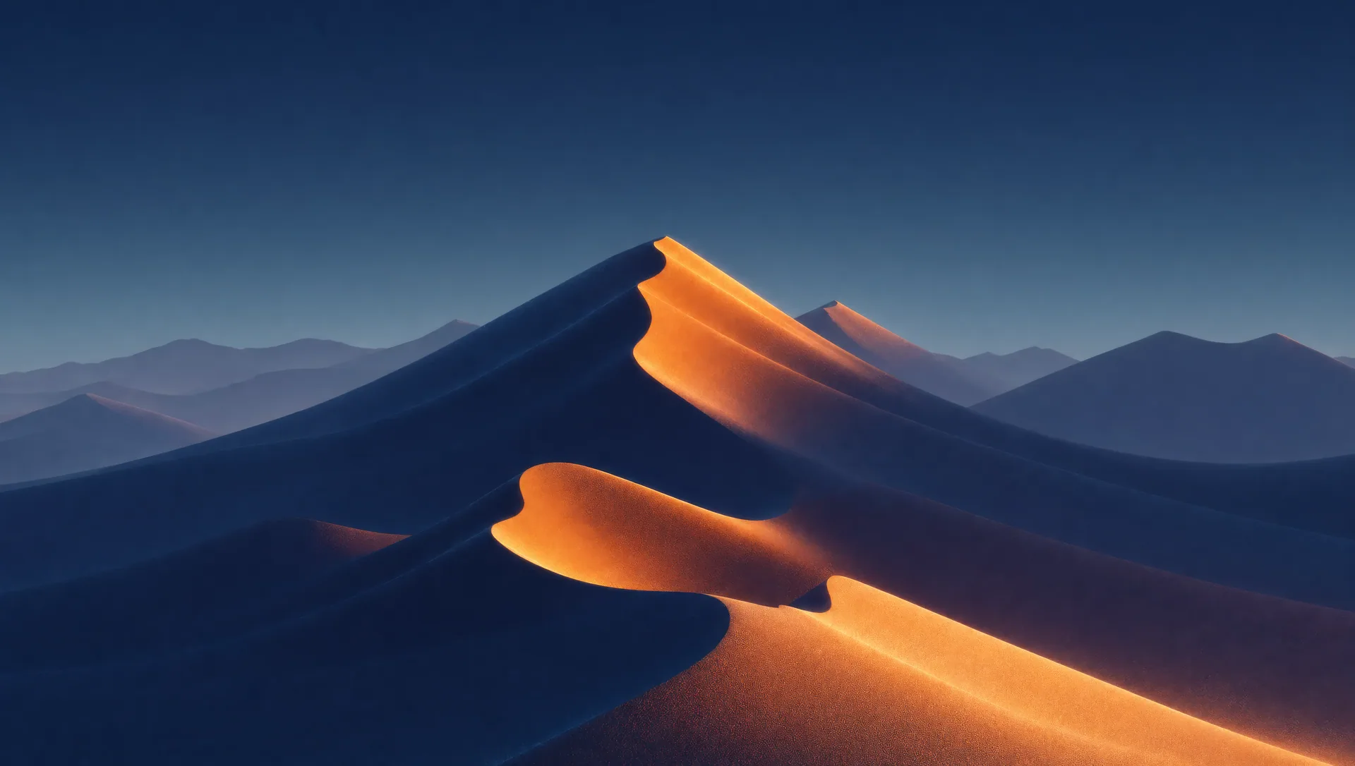 Dune spires rising in shadow against a warm sky. Quiet endurance.